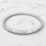 Silver bangle bracelet with diagonal pattern