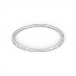 Silver bangle bracelet with small stones