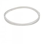 Silver bangle bracelet with small stones