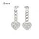 Silver dangling heart earrings