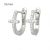 Silver cross earrings with leverback clasps
