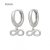 Silver hoop earrings with infinity symbol