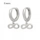 Silver hoop earrings with infinity symbol