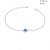 Silver bracelet with blue opal stones