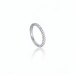 Silver Infinity ring with many stones
