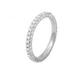 Silver Infinity ring with many stones