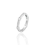 Silver Infinity ring with hearts and zirconia stones