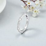 Silver Infinity ring with hearts and zirconia stones