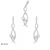 2-piece silver jewelry set with infinity symbol earrings and pendant