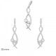 2-piece silver jewelry set with infinity symbol earrings and pendant