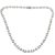 Silver luxury necklace with flower and rectangle