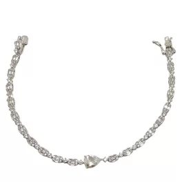 Silver luxury bracelet with drop decoration