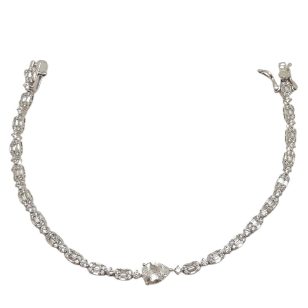Silver luxury bracelet with drop decoration