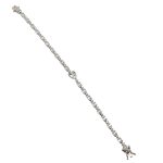 Silver luxury bracelet with drop decoration