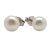 Silver stud pearl earrings