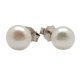 Silver stud pearl earrings