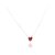Red Heart Silver Necklace