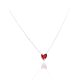 Red Heart Silver Necklace