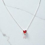 Red Heart Silver Necklace