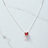 Red Heart Silver Necklace