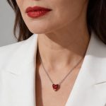 Red Heart Silver Necklace