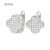 Silver clover earrings with lots of stones
