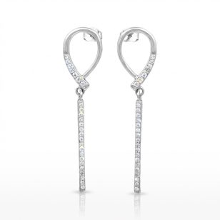 Silver drop / dangle earrings