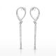 Silver drop / dangle earrings