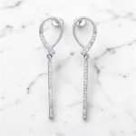 Silver drop / dangle earrings