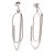 Silver paperclip earrings