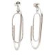 Silver paperclip earrings