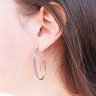 Silver paperclip earrings