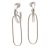 Silver paperclip earrings