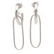 Silver paperclip earrings