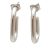 Silver open oval earrings