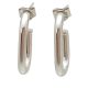 Silver open oval earrings