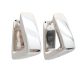 Silver trapezoid earrings