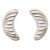 Silver croissant earrings