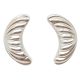 Silver croissant earrings