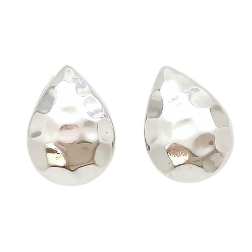 Silver drop stud earrings