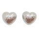 Silver heart stud earrings