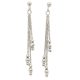 Silver drop / dangle earrings with multiple strands