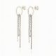 Six-strand silver drop earrings