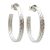 Silver half-hoop earrings