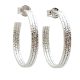 Silver half-hoop earrings