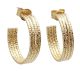 Gold-plated silver half-hoop earrings