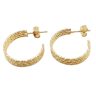 Gold-plated silver half-hoop earrings