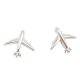 Silver stud earrings