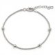 Silver engraved ball bracelet