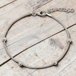 Silver engraved ball bracelet